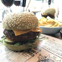 Bean burger  at Aubergini in Amsterdam