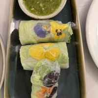 Summer rolls  at Mali Vegan Thai in South West London