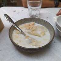 Coconut milk banana at Mali Vegan Thai in South West London