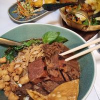 Braised beef noodles at Mali Vegan Thai in South West London