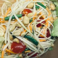 Papaya salad at Mali Vegan Thai in South West London