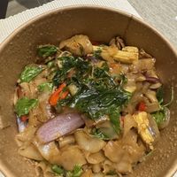 drunken noodles  at Mali Vegan Thai in South West London