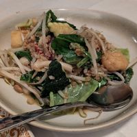 Tofu stir fry at Mali Vegan Thai in South West London