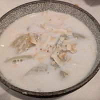 Banana and coconut desert at Mali Vegan Thai in South West London