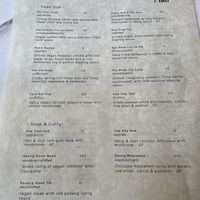 Menu  at Mali Vegan Thai in South West London