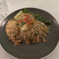 GF Pad Thai (no crispy bean curd skin)  at Mali Vegan Thai in South West London