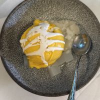 Mango sticky rice   at Mali Vegan Thai in South West London
