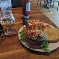 Above & Beyond Burger with no cheese and no mayo at Oggi's - Barstow in Barstow