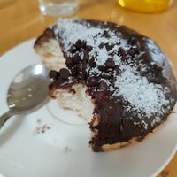 Chocolate doughnut at Always Happy Food co. in Kathmandu