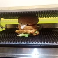 Tofu burger at Always Happy Food co. in Kathmandu