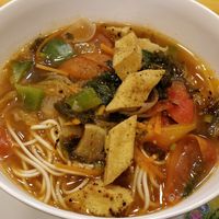 Kimchi noodle soup at Always Happy Food co. in Kathmandu