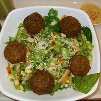 Falafel salad at Always Happy Food co. in Kathmandu