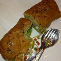 Creamy potato sandwich at Always Happy Food co. in Kathmandu