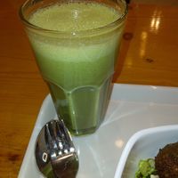 Green smoothie at Always Happy Food co. in Kathmandu