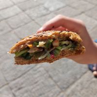 BBQ mushroom sandwich at Always Happy Food co. in Kathmandu