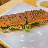 Mushroom BBQ sandwich (🥜)  at Always Happy Food co. in Kathmandu