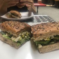 Tofu and cucumber sandwich   at Always Happy Food co. in Kathmandu