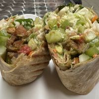 Vegan sausage wrap    at Always Happy Food co. in Kathmandu