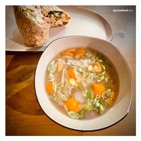 vegan veggie soup at Always Happy Food co. in Kathmandu