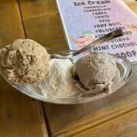 Many ice cream options  at Always Happy Food co. in Kathmandu