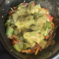 Pesto tofu and avocado salad   at Always Happy Food co. in Kathmandu