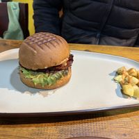 Seitan Burger  at Always Happy Food co. in Kathmandu
