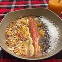 Hazelnut chocolate smoothie bowl at Always Happy Food co. in Kathmandu