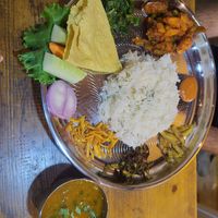 Dal baht set at Always Happy Food co. in Kathmandu