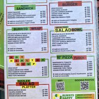 Vegan international menu  at Always Happy Food co. in Kathmandu