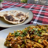 Vegan jilly milly and plain roti  at Always Happy Food co. in Kathmandu