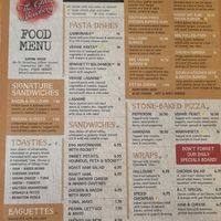 Food menu 2 at The Glass Strawberry  in Doncaster