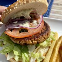 Vegan burger  at Restaurant am Piburger See in Oetz