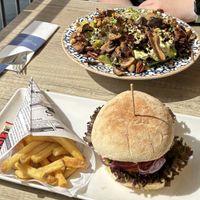 Vegan Burger and vegan Salad   at Restaurant am Piburger See in Oetz