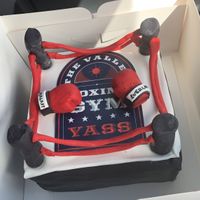 Custom made cake for my husband’s boxing gym  at Tikvahs Bakery in Melbourne