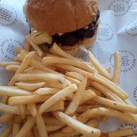 Vegan smash burger at Bakehouse Born and Bread in Ulverston