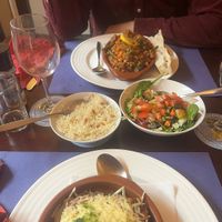 All vegan!!! Everything at this restaurant was soooo good!  There are a lot of vegan options! There is more vegan options then the online menu!   at Tekinev in Groningen