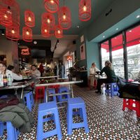 Interior of the cafe  #Veganuary at Chi Thu - Leopoldstraße in Munich