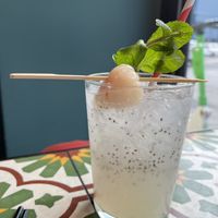 Home-made Lychee and chai seed lemonade #Veganuary at Chi Thu - Leopoldstraße in Munich