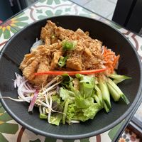 BUN CHAY - rice noodle salad with crispy tofu! Delicious #Veganuary at Chi Thu - Leopoldstraße in Munich