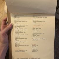Menu with allergens clearly labelled    at Noat Coffee in Granada