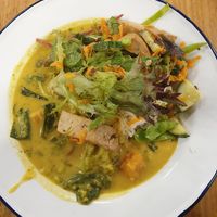 Dhal and salad $14.50 at Realfoods Organic Cafe in Melbourne