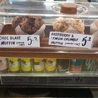 Two of three vegan muffins at Realfoods Organic Cafe in Melbourne