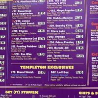 October 2023 Menu  at Ike's in Templeton