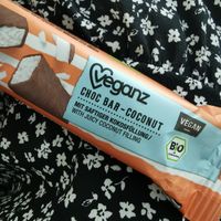 Delicious vegan chocolate coconut bar at Rossmann & lala in Sarande
