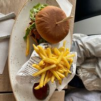 The vegan burger at Husafell Bistro in Borgarbyggdj