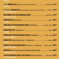 Menu as of Dec 2021 at Kimyon Kadiköy in Istanbul