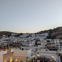 Views at Alex's Restaurant Roof Garden in Rhodes