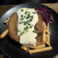 Vegan schnitzel at Ravintola Kilpis in Kilpisjarvi