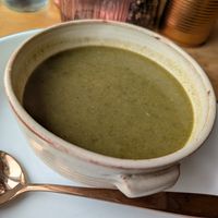 Mixed green soup at Out-there Artisan in Jedburgh