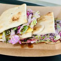 Ploughman’s flatbread   at Out-there Artisan in Jedburgh
